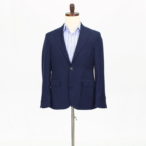 Strong Suit 38S Navy Check 2-Button Sport Coat Blazer Jacket T718